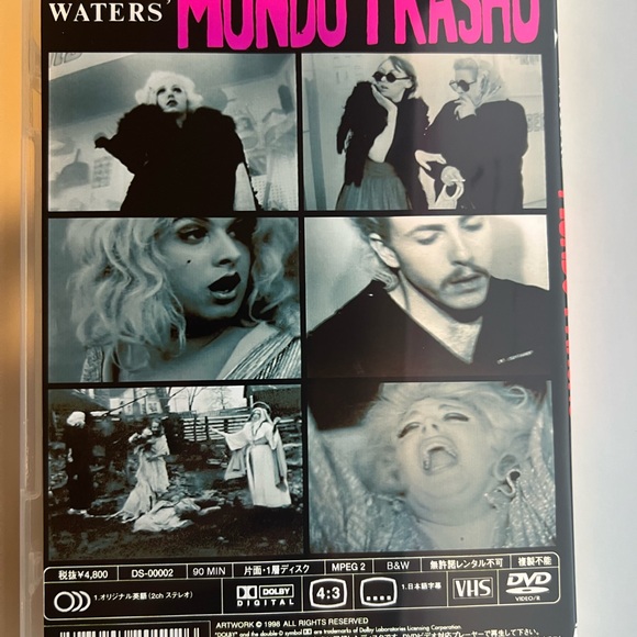 MONDO TRASHO 1969 JOHN WATERS DIVINE MARY VIVIAN PIERCE DVD - Picture 2 of 3